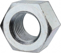 Value Collection - 1-3/4 - 5 UNC Steel Right Hand Heavy Hex Nut - 2-3/4" Across Flats, 1-23/32" High, Zinc-Plated Finish - Americas Industrial Supply