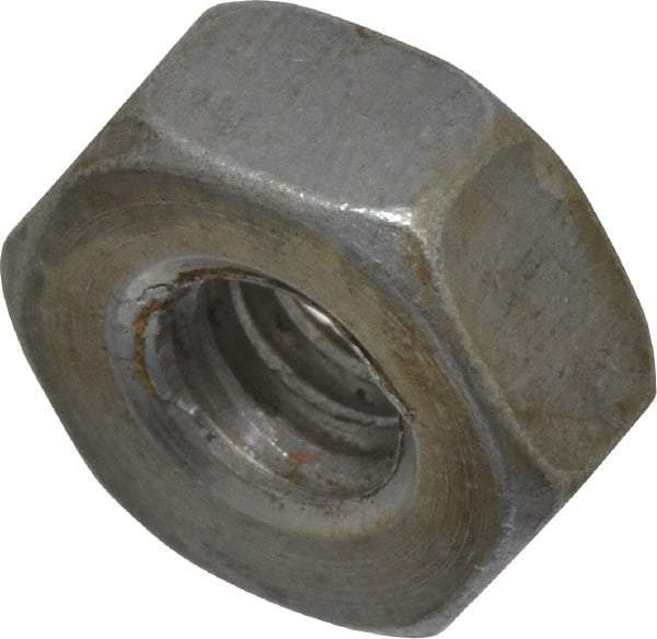 Value Collection - 1/4-20 UNC Steel Right Hand Heavy Hex Nut - 1/2" Across Flats, 15/64" High, Uncoated, 2B Class of Fit - Americas Industrial Supply