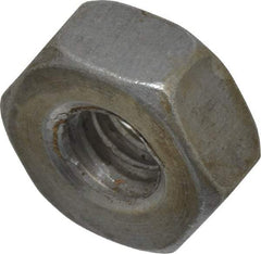 Value Collection - 1/4-20 UNC Steel Right Hand Heavy Hex Nut - 1/2" Across Flats, 15/64" High, Uncoated, 2B Class of Fit - Americas Industrial Supply