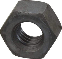 Value Collection - 7/16-14 UNC Steel Right Hand Heavy Hex Nut - 3/4" Across Flats, 27/64" High, Uncoated - Americas Industrial Supply