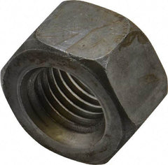 Value Collection - 1-8 UNC Steel Right Hand Heavy Hex Nut - 1-5/8" Across Flats, 63/64" High, Uncoated, 2B Class of Fit - Americas Industrial Supply