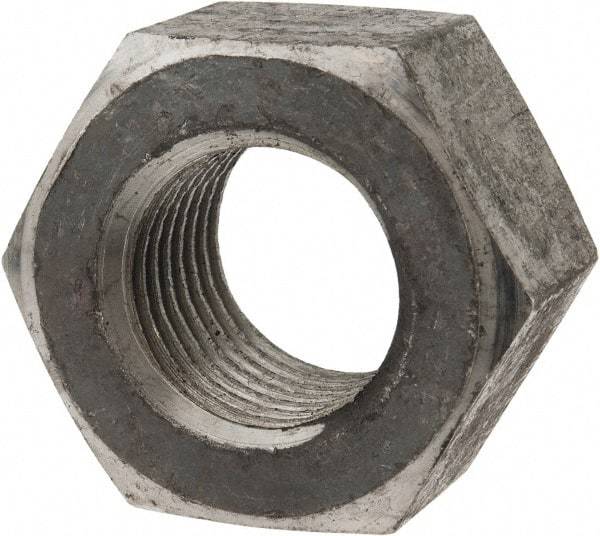 Value Collection - 1-1/4 - 7 UNC Steel Right Hand Heavy Hex Nut - 2" Across Flats, 1.2188" High, Uncoated - Americas Industrial Supply