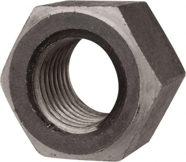 Value Collection - 1-1/2 - 6 UNC Steel Right Hand Heavy Hex Nut - 2-3/8" Across Flats, 1.4688" High, Uncoated - Americas Industrial Supply