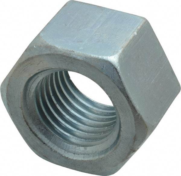 Value Collection - 1-3/4 - 5 UNC Steel Right Hand Heavy Hex Nut - 2-3/4" Across Flats, 1-23/32" High, Uncoated - Americas Industrial Supply