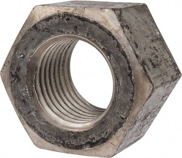 Value Collection - 2 - 4-1/2 UNC Steel Right Hand Heavy Hex Nut - 3-1/8" Across Flats, 1-31/32" High, Uncoated - Americas Industrial Supply