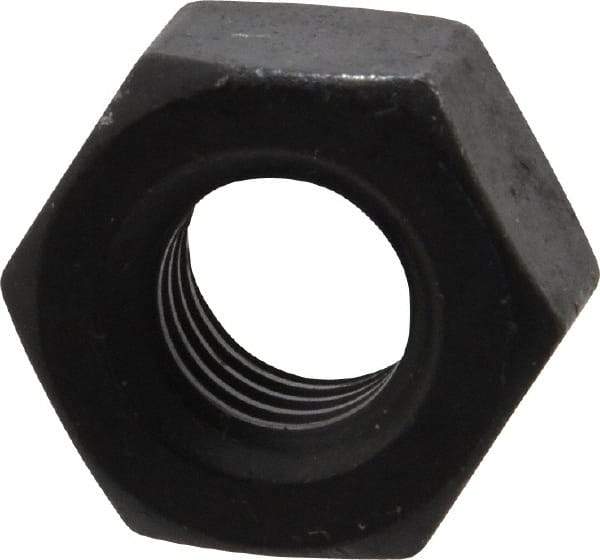 Value Collection - 7/16-14 UNC Steel Right Hand Heavy Hex Nut - 3/4" Across Flats, 27/64" High, Uncoated, 2B Class of Fit - Americas Industrial Supply