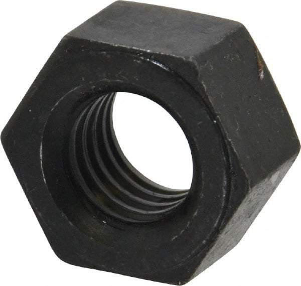 Value Collection - 9/16-12 UNC Steel Right Hand Heavy Hex Nut - 15/16" Across Flats, 35/64" High, Uncoated, 2B Class of Fit - Americas Industrial Supply