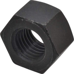 Value Collection - 7/8-9 UNC Steel Right Hand Heavy Hex Nut - 1-7/16" Across Flats, 55/64" High, Uncoated, 2B Class of Fit - Americas Industrial Supply