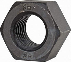 Value Collection - 1-1/8 - 7 UNC Steel Right Hand Heavy Hex Nut - 1-13/16" Across Flats, 1-7/64" High, Uncoated, 2B Class of Fit - Americas Industrial Supply