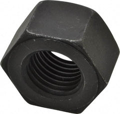 Value Collection - 1-1/8 - 8 UN Steel Right Hand Heavy Hex Nut - 1-13/16" Across Flats, 1-7/64" High, Uncoated, 2B Class of Fit - Americas Industrial Supply