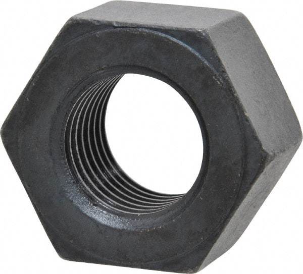 Value Collection - 1-1/4 - 7 UNC Steel Right Hand Heavy Hex Nut - 2" Across Flats, 1-7/32" High, Uncoated, 2B Class of Fit - Americas Industrial Supply