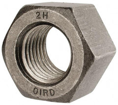 Value Collection - 1-1/2 - 6 UNC Steel Right Hand Heavy Hex Nut - 2-3/8" Across Flats, 1-15/32" High, Uncoated, 2B Class of Fit - Americas Industrial Supply