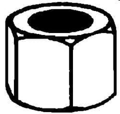 Value Collection - 1-1/8 - 12 UNF Steel Right Hand High Hex Nut - 1-13/16" Across Flats, 1-5/8" High, Uncoated - Americas Industrial Supply