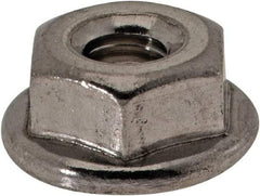 Value Collection - #8-32, 15/32" Flange Diam, Serrated Flange Nut - Grade 18-8 Stainless Steel, 0.203" Flange Height - Americas Industrial Supply