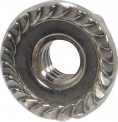 Value Collection - #10-24, 1/2" Flange Diam, Serrated Flange Nut - Grade 18-8 Stainless Steel, 7/32" Flange Height - Americas Industrial Supply