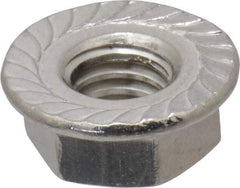 Value Collection - 5/16-18, 0.68" Flange Diam, Serrated Flange Nut - Grade 18-8 Stainless Steel, 0.283" Flange Height - Americas Industrial Supply