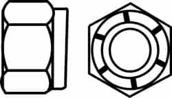 Value Collection - M30x3.50 Metric Coarse 18-8 & Austenitic Grade A2 Hex Lock Nut with Nylon Insert - 30mm High, Uncoated - Americas Industrial Supply