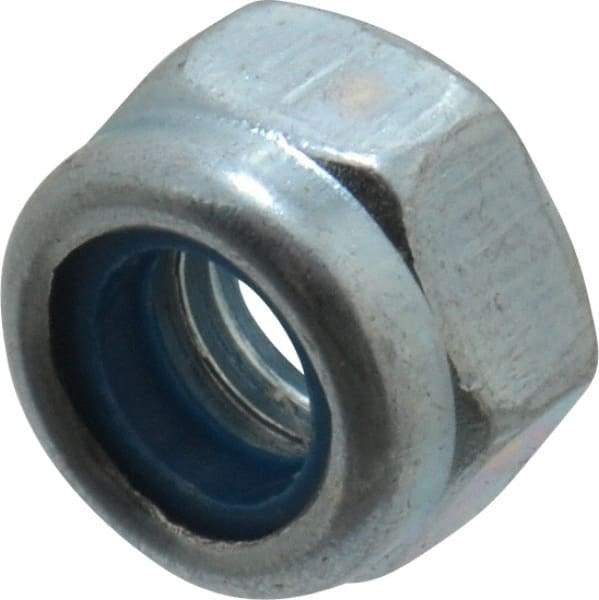 Value Collection - M5x0.80 Metric Coarse Grade 8 Hex Lock Nut with Nylon Insert - 5mm High, Zinc-Plated Finish - Americas Industrial Supply