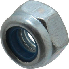 Value Collection - M5x0.80 Metric Coarse Grade 8 Hex Lock Nut with Nylon Insert - 5mm High, Zinc-Plated Finish - Americas Industrial Supply