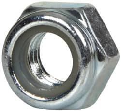 Value Collection - M6x1.00 Metric Coarse Grade 8 Hex Lock Nut with Nylon Insert - 6mm High, Zinc-Plated Finish - Americas Industrial Supply