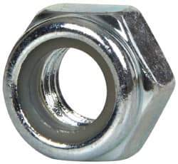 Value Collection - M8x1.25 Metric Coarse Grade 8 Hex Lock Nut with Nylon Insert - 8mm High, Zinc-Plated Finish - Americas Industrial Supply