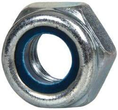 Value Collection - M10x1.50 Metric Coarse Grade 8 Hex Lock Nut with Nylon Insert - 10mm High, Zinc-Plated Finish - Americas Industrial Supply