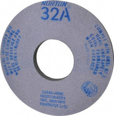Norton - 14" Diam x 5" Hole x 1-1/2" Thick, H Hardness, 46 Grit Surface Grinding Wheel - Aluminum Oxide, Type 5, Coarse Grade, 1,800 Max RPM, Vitrified Bond, One-Side Recess - Americas Industrial Supply
