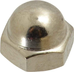 Value Collection - 5/16-18" UNC, 9/16" Width Across Flats, Nickel Plated, Steel Acorn Nut - 3/8" Overall Height, Grade 2 - Americas Industrial Supply