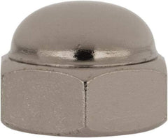 Value Collection - 1/2-13" UNC, 3/4" Width Across Flats, Nickel Plated, Steel Acorn Nut - 9/16" Overall Height, Grade 2 - Americas Industrial Supply