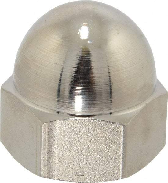 Value Collection - 3/4-10" UNC, 1/16" Width Across Flats, Nickel Plated, Steel Acorn Nut - 1" Overall Height, Grade 2 - Americas Industrial Supply