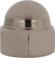 Value Collection - 1/2-20" UNF, 3/4" Width Across Flats, Nickel Plated, Steel Acorn Nut - 9/16" Overall Height, Grade 2 - Americas Industrial Supply