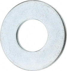 Value Collection - 1-1/8" Screw, Steel USS Flat Washer - 1-1/4" ID x 2-3/4" OD, 0.136" Thick, Zinc-Plated Finish - Americas Industrial Supply