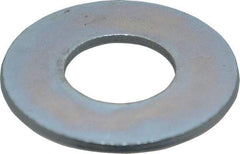 Value Collection - 1-1/4" Screw, Steel USS Flat Washer - 1-3/8" ID x 3" OD, 0.136" Thick, Zinc-Plated Finish - Americas Industrial Supply