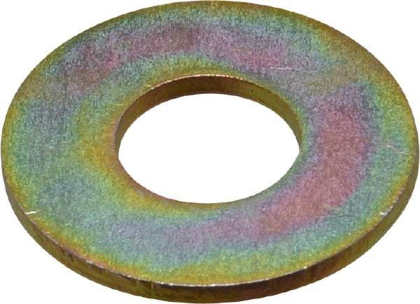 Value Collection - 9/16" Screw, Grade 8 Steel USS Flat Washer - 5/8" ID x 1-1/2" OD, 7/64" Thick, Zinc Yellow Dichromate Finish - Americas Industrial Supply