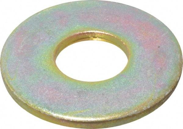 Value Collection - 5/8" Screw, Grade 8 Steel USS Flat Washer - 11/16" ID x 1-3/4" OD, 9/64" Thick, Zinc Yellow Dichromate Finish - Americas Industrial Supply