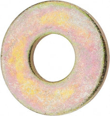 Value Collection - 3/4" Screw, Grade 8 Steel USS Flat Washer - 13/16" ID x 2" OD, 5/32" Thick, Zinc Yellow Dichromate Finish - Americas Industrial Supply