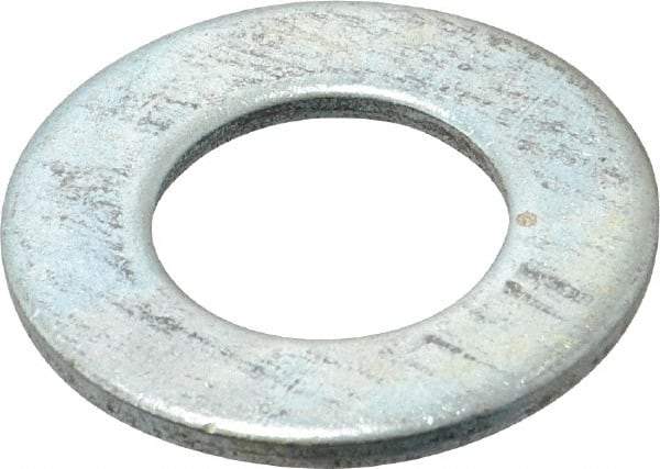 Value Collection - 1" Screw, Steel SAE Flat Washer - 1-1/16" ID x 2" OD, 9/64" Thick, Zinc-Plated Finish - Americas Industrial Supply