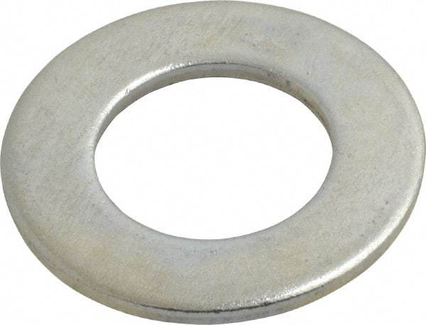 Value Collection - 1-1/8" Screw, Steel SAE Flat Washer - 1-3/16" ID x 2-1/4" OD, 9/64" Thick, Zinc-Plated Finish - Americas Industrial Supply
