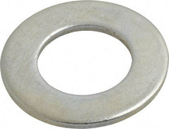 Value Collection - 1-1/8" Screw, Steel SAE Flat Washer - 1-3/16" ID x 2-1/4" OD, 9/64" Thick, Zinc-Plated Finish - Americas Industrial Supply