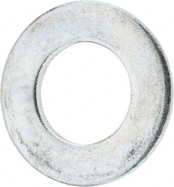 Value Collection - 1-1/4" Screw, Steel SAE Flat Washer - 1-3/8" ID x 2-1/2" OD, 5/32" Thick, Zinc-Plated Finish - Americas Industrial Supply