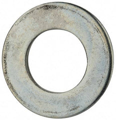 Value Collection - 1-1/2" Screw, Steel SAE Flat Washer - 1-9/16" ID x 3" OD, 5/32" Thick, Zinc-Plated Finish - Americas Industrial Supply