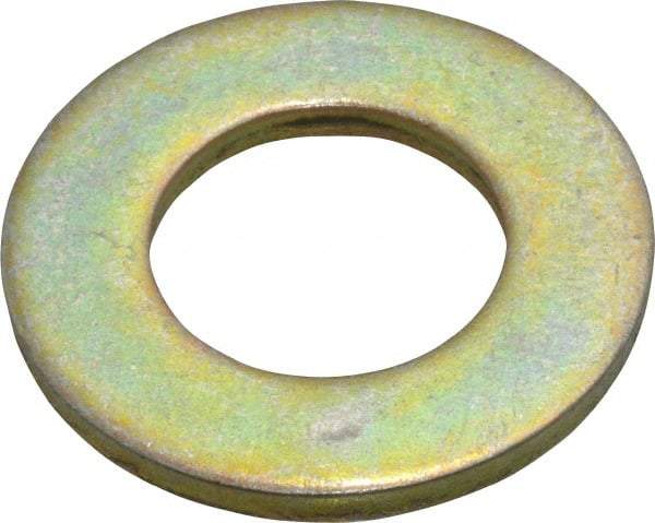 Value Collection - 7/8" Screw, Grade 8 Steel SAE Flat Washer - 15/16" ID x 1-3/4" OD, 9/64" Thick, Zinc Yellow Dichromate Finish - Americas Industrial Supply