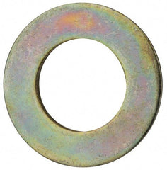 Value Collection - 1-1/8" Screw, Grade 8 Steel SAE Flat Washer - 1-3/16" ID x 2-1/4" OD, 9/64" Thick, Zinc Yellow Dichromate Finish - Americas Industrial Supply