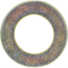 Value Collection - 2" Screw, Grade 8 Steel SAE Flat Washer - 2-1/8" ID x 3-3/4" OD, 1/64" Thick, Zinc Yellow Dichromate Finish - Americas Industrial Supply