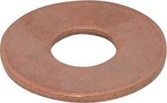 Value Collection - 3/8" Screw, Copper Standard Flat Washer - 0.395" ID x 1" OD, 0.064" Thick, Plain Finish - Americas Industrial Supply