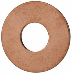 Value Collection - 1/2" Screw, Copper Standard Flat Washer - 0.563" ID x 1-3/8" OD, 0.081" Thick, Plain Finish - Americas Industrial Supply