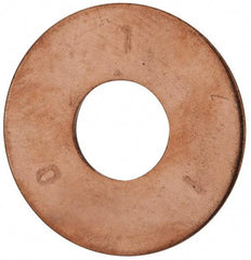Value Collection - 5/8" Screw, Copper Standard Flat Washer - 0.688" ID x 1-3/4" OD, 0.102" Thick, Plain Finish - Americas Industrial Supply