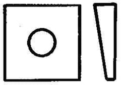 Value Collection - 1-1/8" Bolt, Iron Beveled Square Washer - 1-1/4" ID, 5/8 Minimum Thickness - Americas Industrial Supply