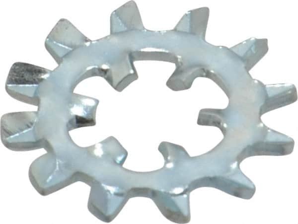 Value Collection - #10 Screw, 0.204" ID, Steel Internal Tooth & External Tooth Lock Washer - 0.61" OD, Zinc-Plated, Grade 2 - Americas Industrial Supply