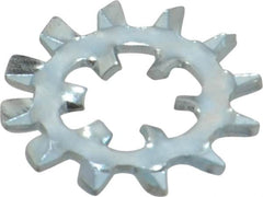 Value Collection - #10 Screw, 0.204" ID, Steel Internal Tooth & External Tooth Lock Washer - 0.61" OD, Zinc-Plated, Grade 2 - Americas Industrial Supply